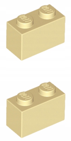 

Lego Klocek Cegła 1x2 Tan 3004 300405 2szt