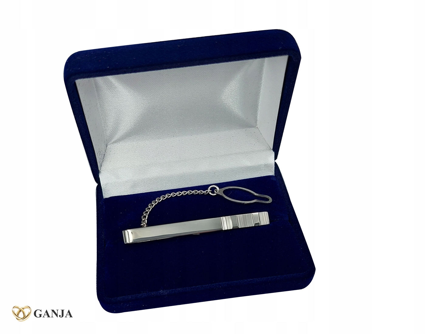 Srebrna spinka do krawata 925+GRAWER SK17 ŚLUB Marka GANJA