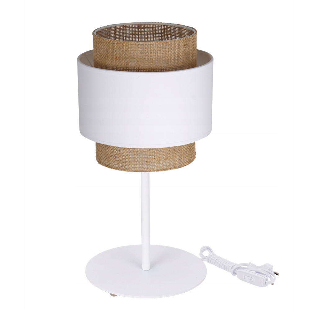 Noční Lampa Stolní Boho Juta Na Psací Stůl Stínidlo