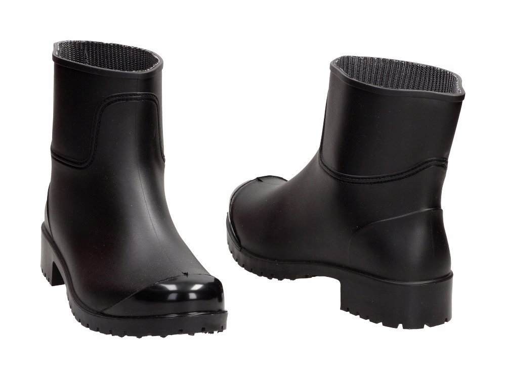 SOLIDNE I ZGRABNE CZARNE KALOSZE DAMSKIE roz.41 Marka inna