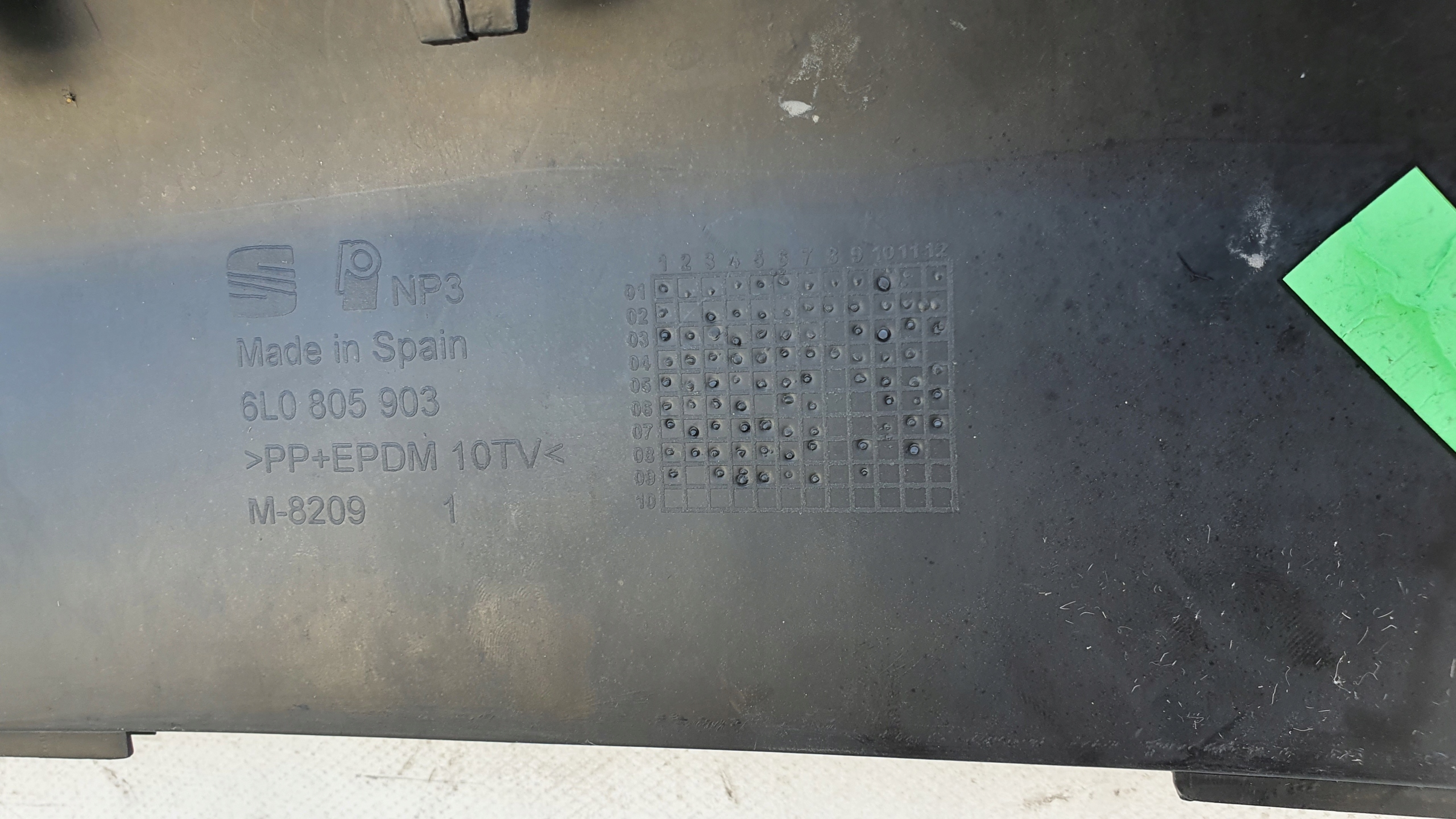 SEAT IBIZA III 3 SPOILER ZDERZAKA PRZÓD NOWY ORG Jakość części (zgodnie z GVO) O - oryginał z logo producenta pojazdu (OE)