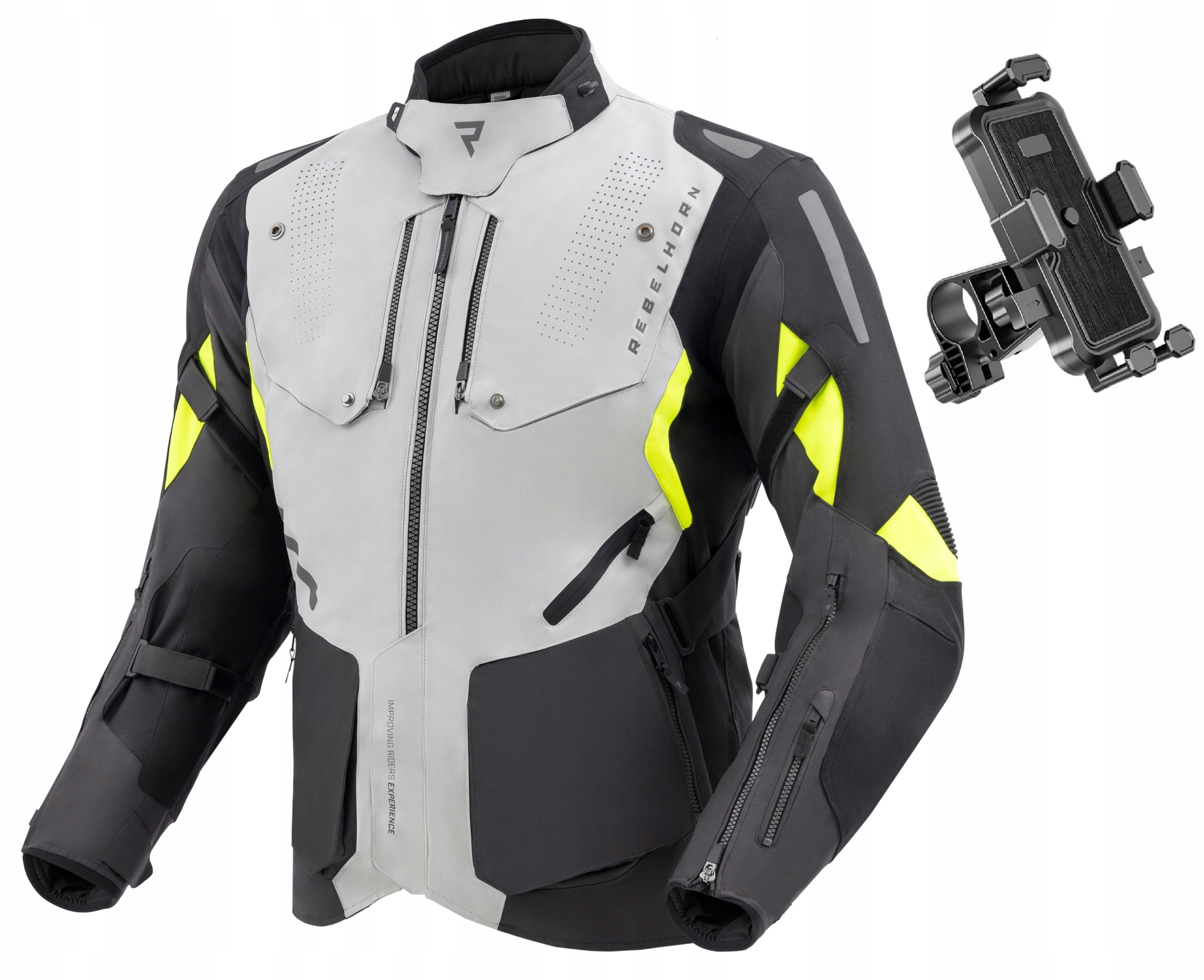 Turistická bunda Rebelhorn Hiker IV grey/yellow fluo XL držiak zdarma