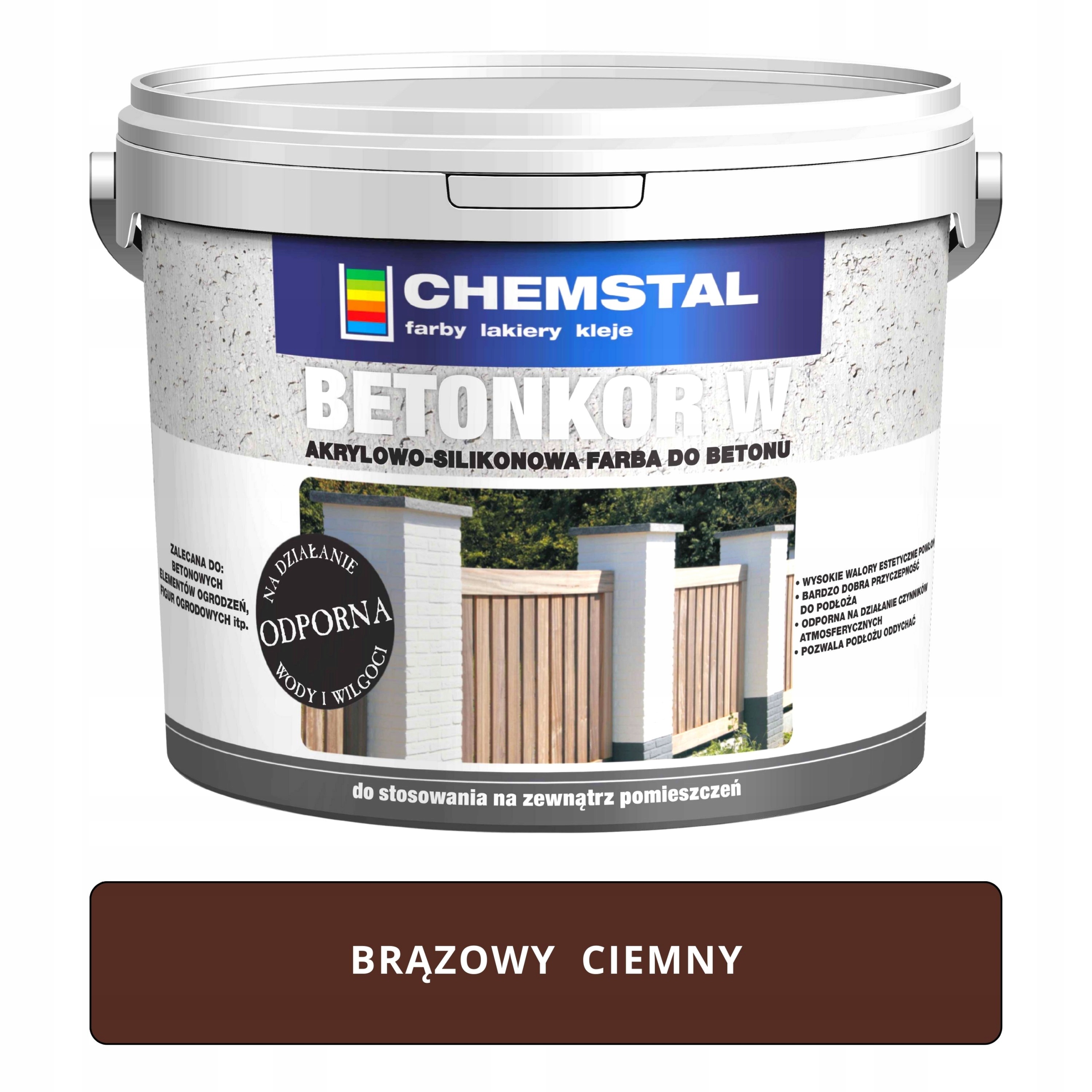 

Farba do Betonu Ogrodzeń Betonkor 1L ciemny brąz