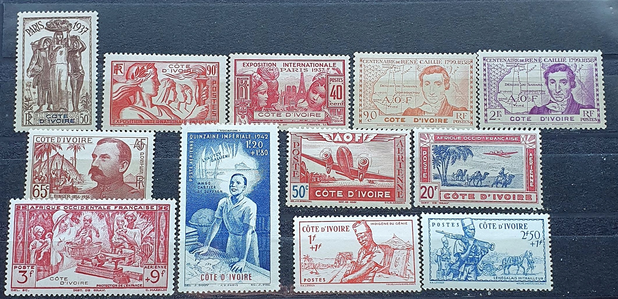 KOLONIE FRANCUSKIE COTE D'IVOIRE * 1937/42