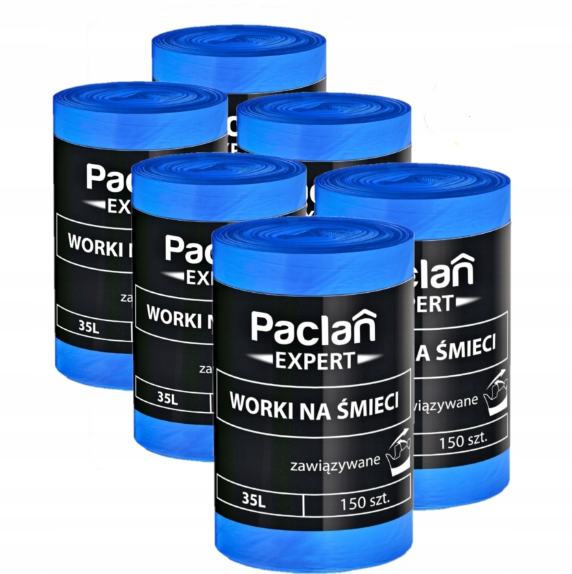 Levně Paclan Expert Silné Sáčky na odpadky s vázáním Univerzální 35L 900 Kusů
