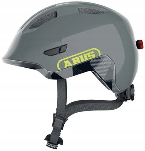 Kask rowerowy dziecięcy Abus Smiley 3.0 Ace Led Shiny Grey S 45-50cm
