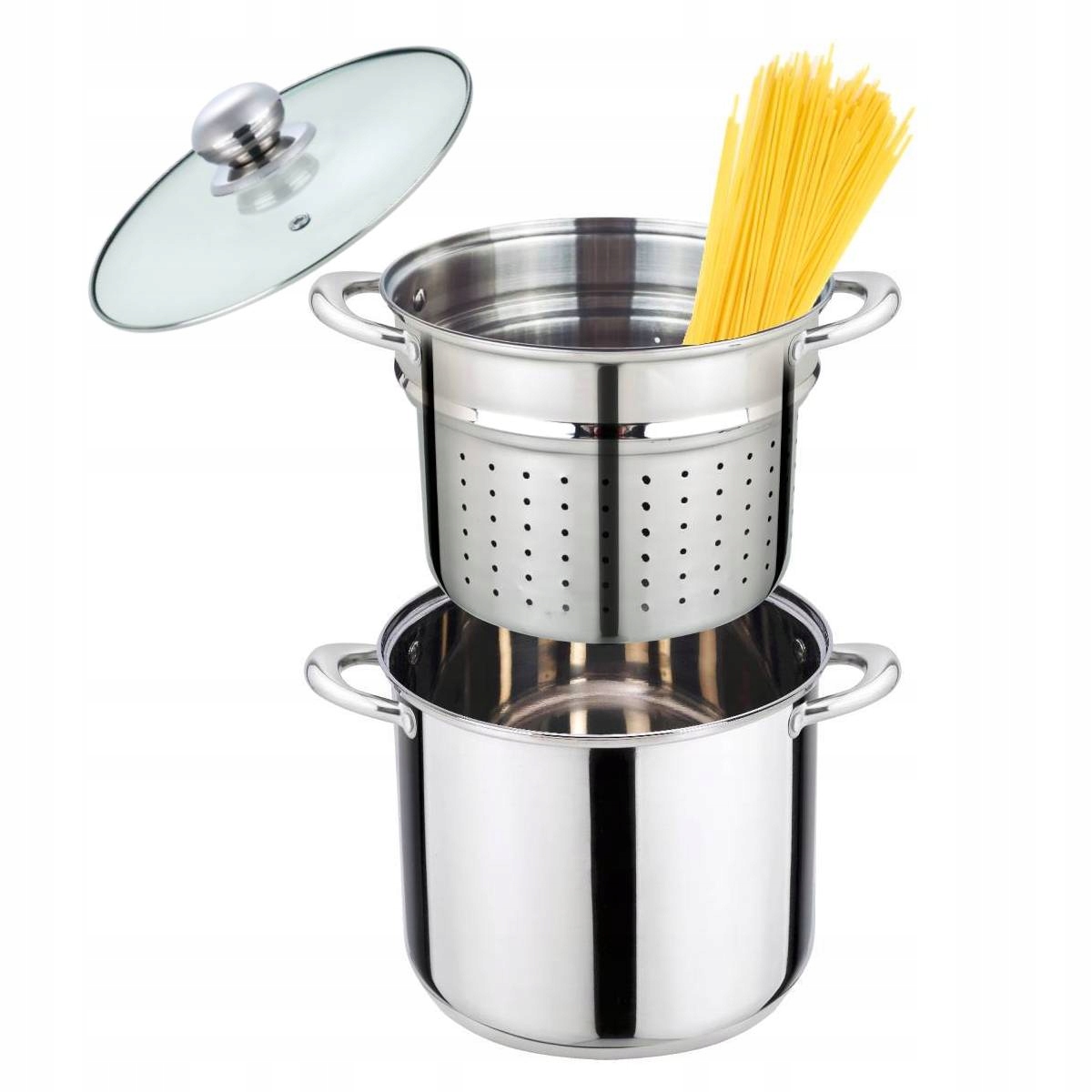 

Garnek Do Gotowania Makaronu 24cm Z Sitkiem Zestaw