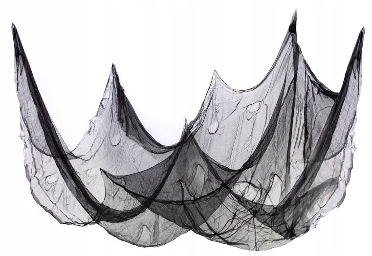 Dekoracja HALLOWEEN PAJĘCZYNA czarna obrus 300cm