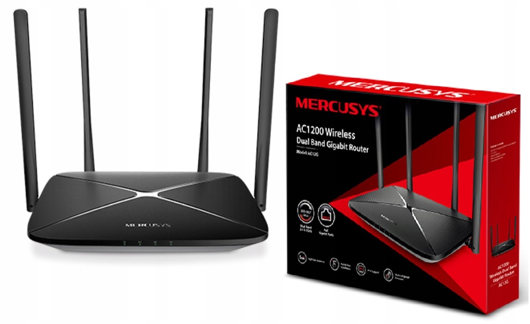 

Router Mercusys AC12G dwupasmowe WiFi 4 anteny