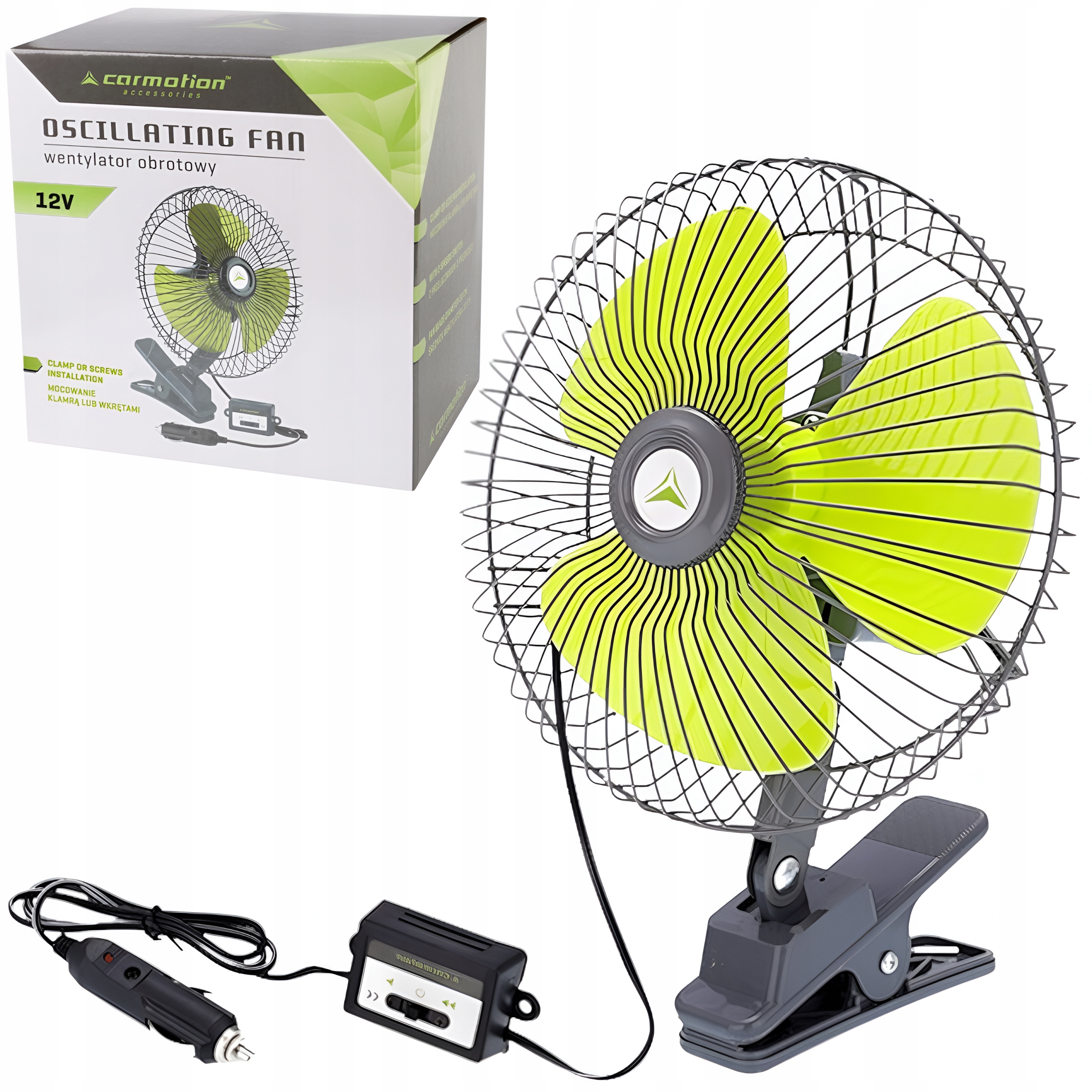 

Wiatrak Wentylator Samochodowy 12V Metalowy Klips