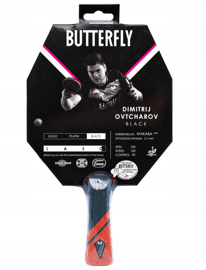 Profesjonalna Paletka Do Gry W Tenisa Stołowego Butterfly Black Solidna