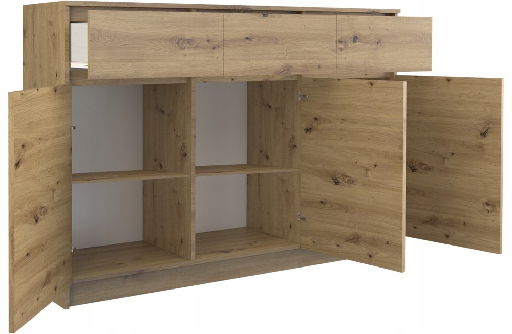 KOMODA 3 DRZWI 3 SZUFLADY ARTISAN KOMPLET Szerokość mebla 120 cm