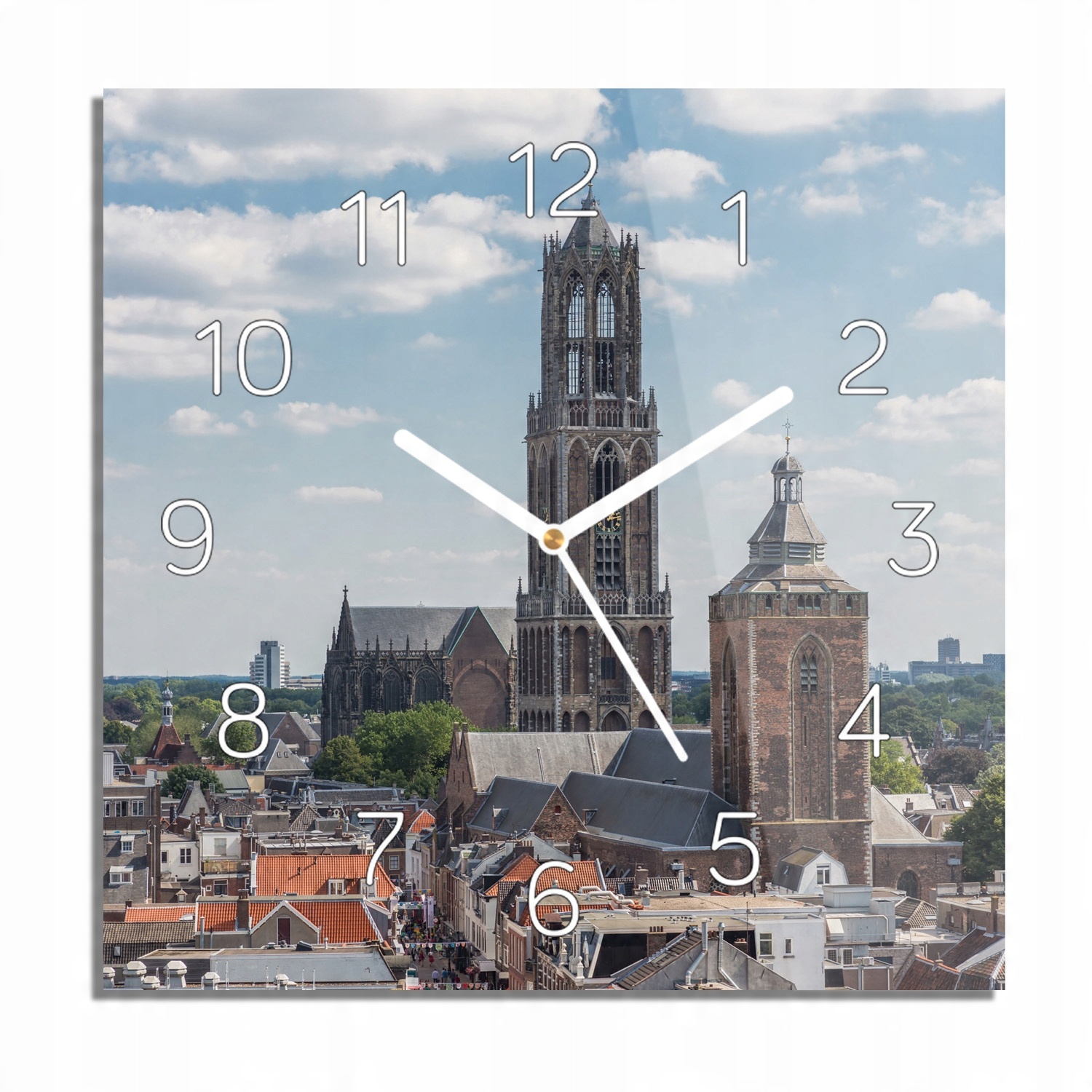 

Miasto wieża widok foto-zegar ze zdjęciem 30x30