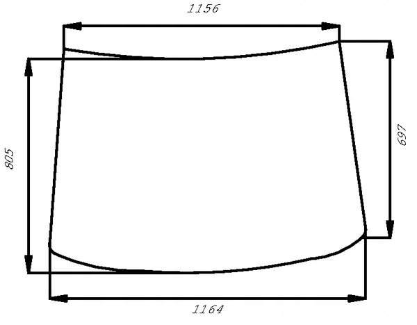 Szyba kabinyprzednia K. 520272FM