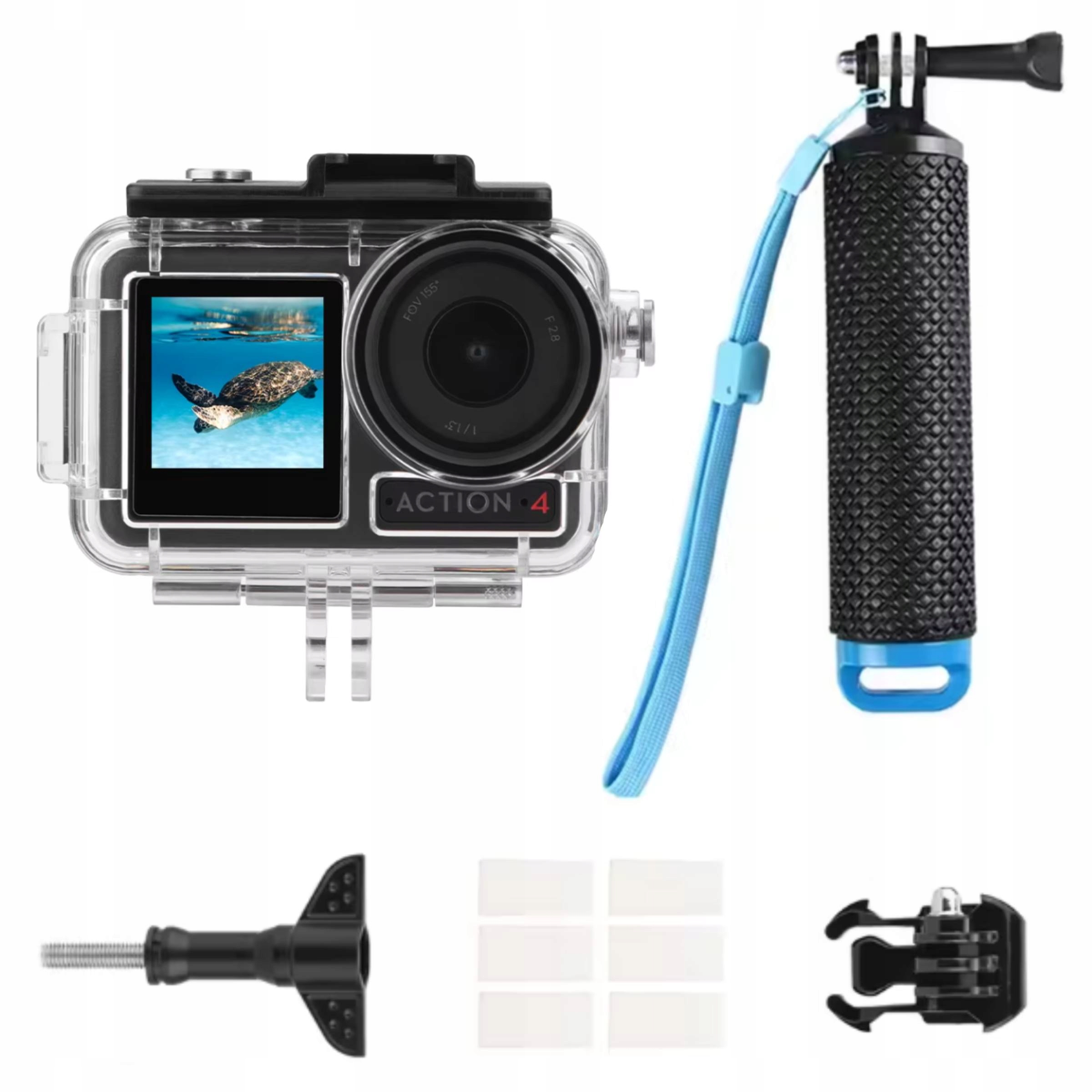 Wodoodporne Etui Case 60m do DJI Action 5 Pro / 4 / 3 Etui Uchwyt Grip Kij