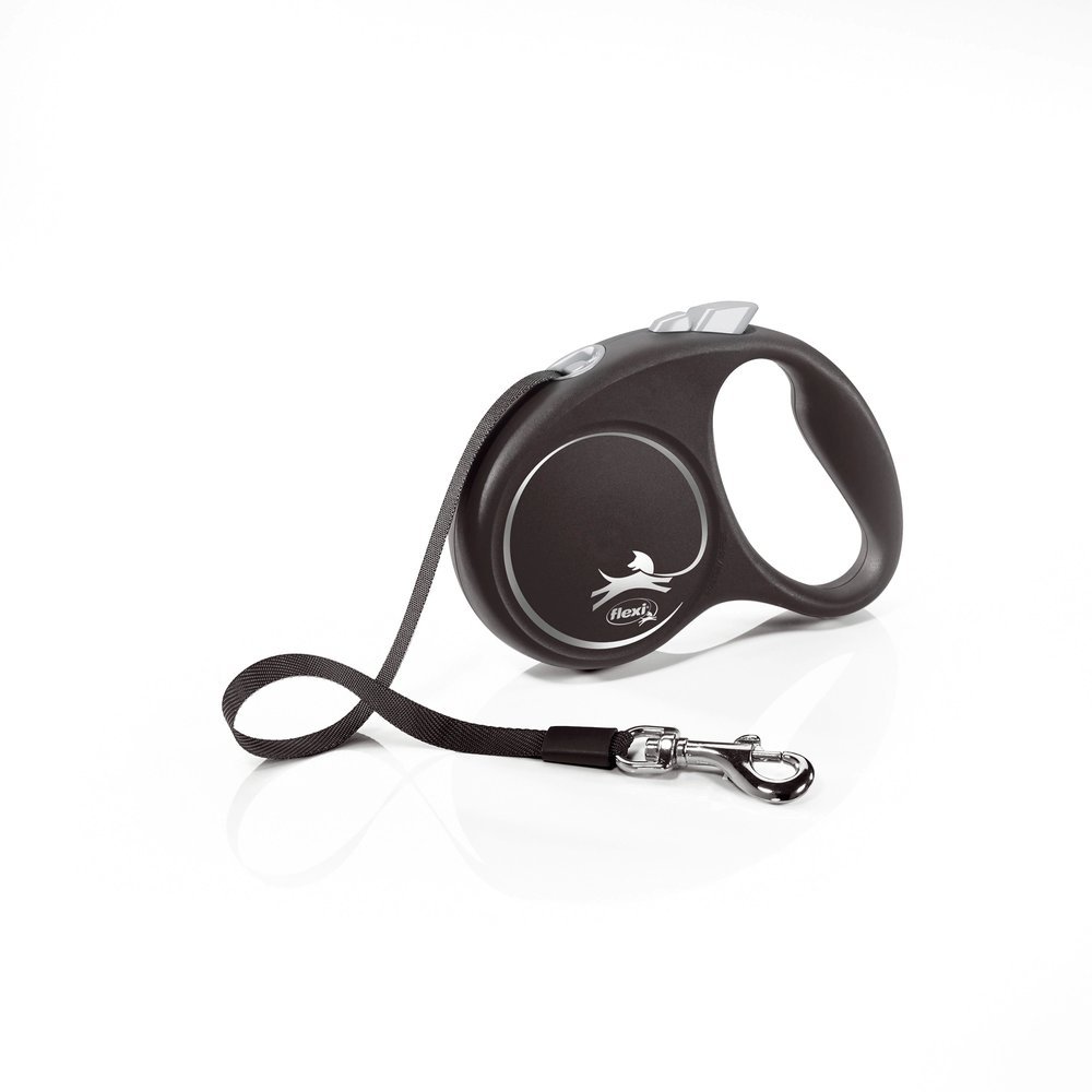 Levně Flexi Vodítko originální Black Design černé M 5m až 25kg páska