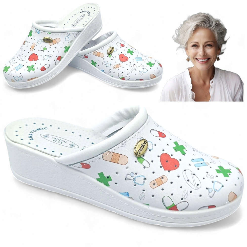 Nazouváky Lékařské 36 Kožené Zdravotní Sanitární Profilované Bílé