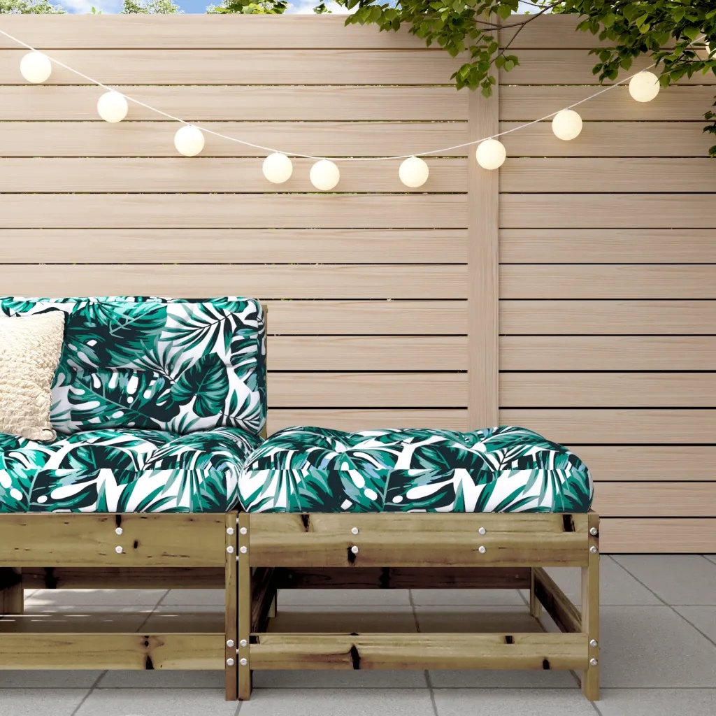 vidaXL Podnóżek ogrodowy z poduszką, impregnowane drewno sosnowe