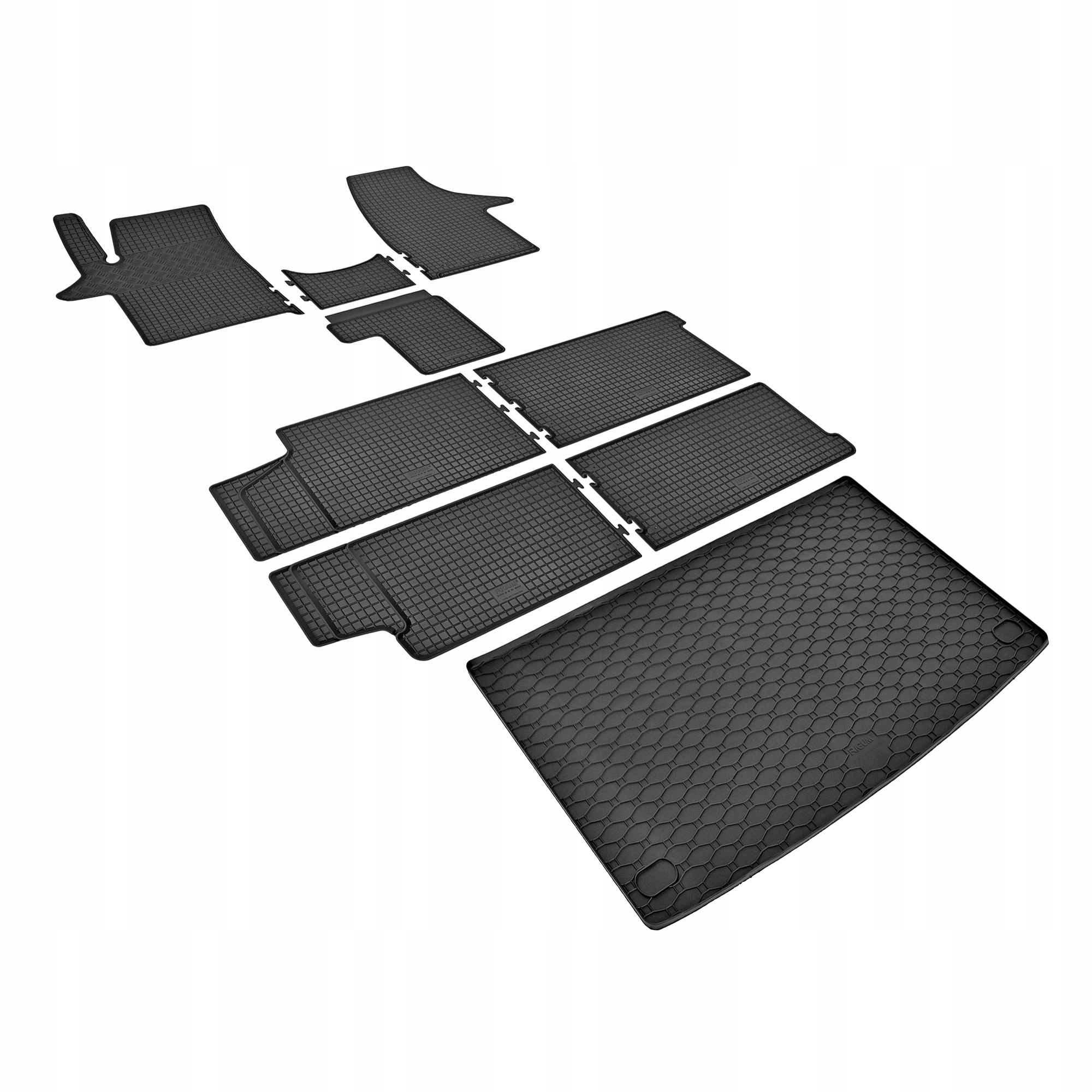 Zestaw dywaników do VW T6 Transporter/Caravelle 8 miejsc od 2015 do 2019