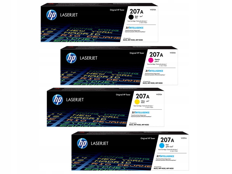 Sada 4 tonerů Hp 207A černá tři barvy