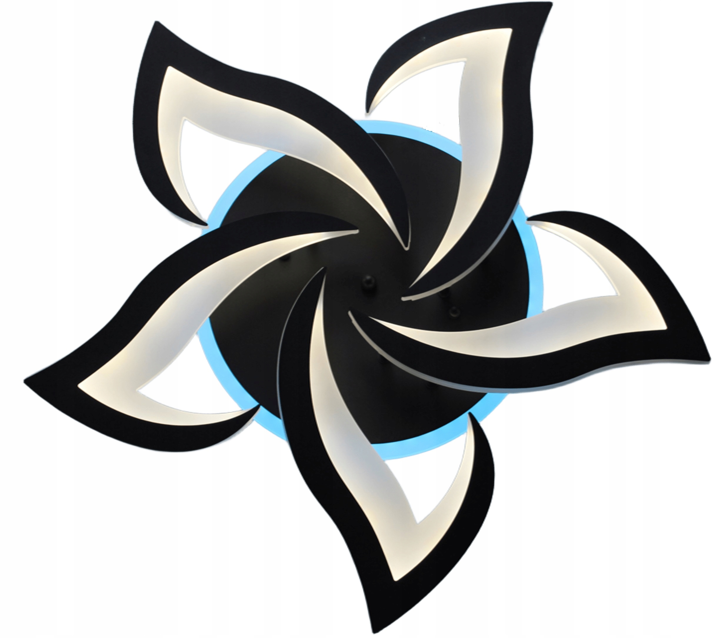 Lampa Led Plafon Eko Kwiat Lotosu Żyrandol Led Lotos Pilot Rgb