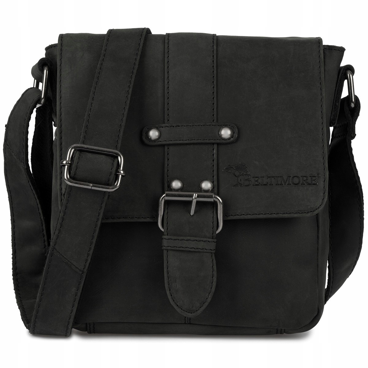 Pánská kožená taška přes rameno, elegantní černá elegantní Beltimore N11