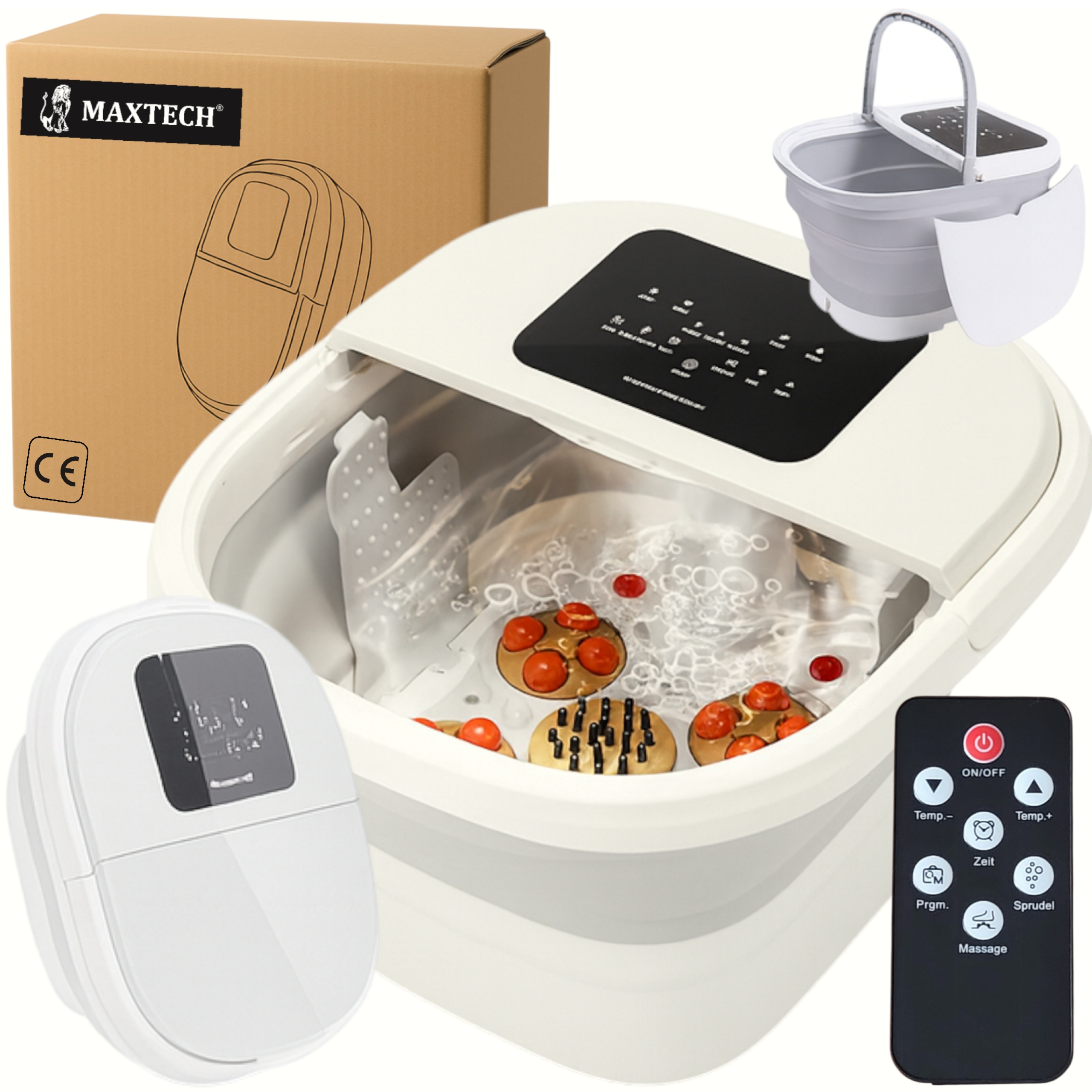 Masażer Do stóp wodny z podgrzewaniem Składany hydromasażer z Shiatsu-Pilot