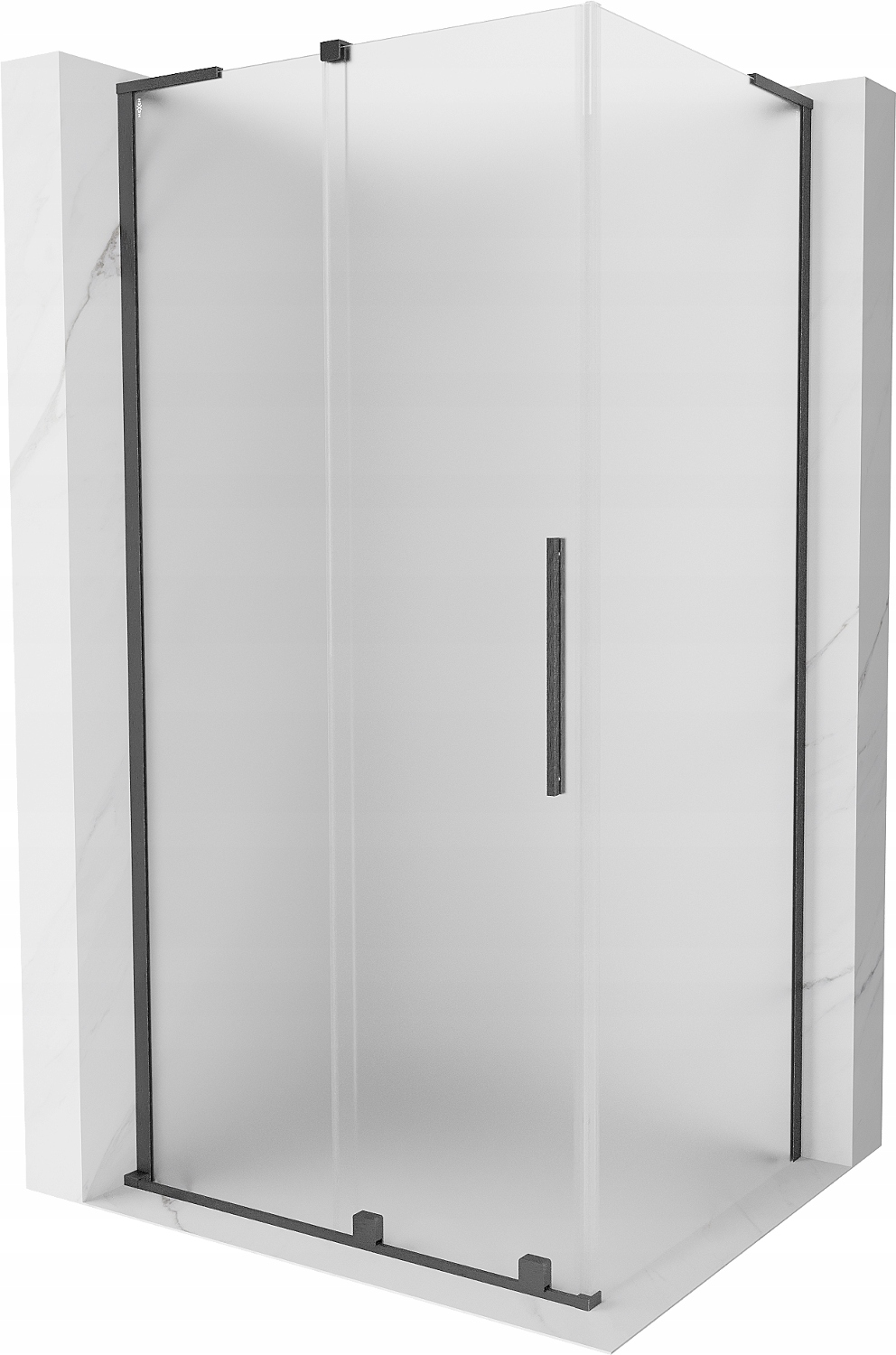 Mexen Velar L sprchový kout 120x90 cm matný, gun gray kartáčovaný