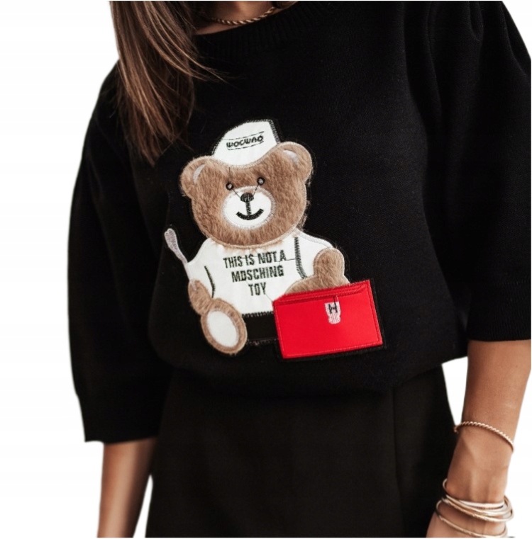 Cocomore Černý svetr Medvídek Novinka