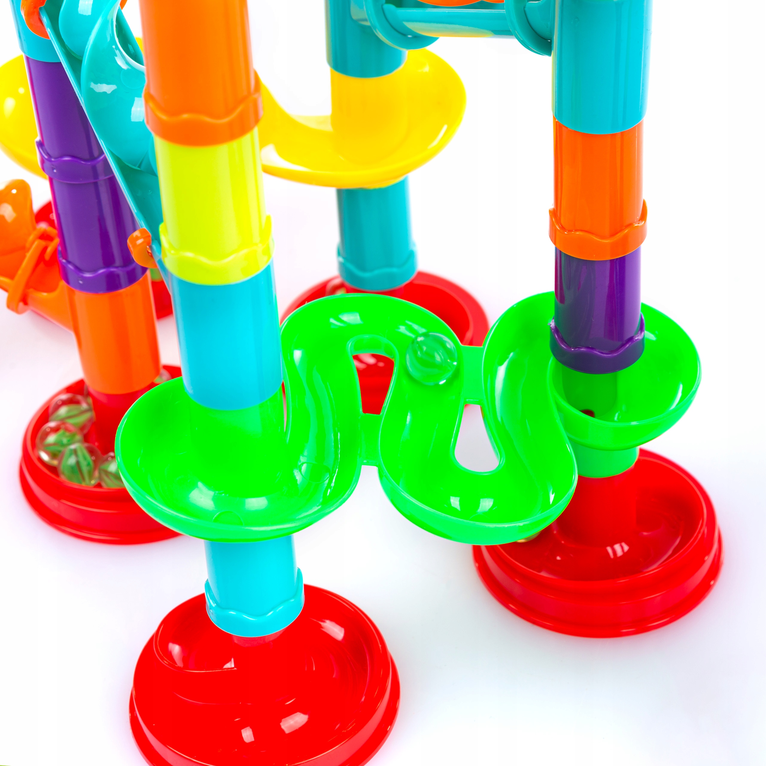 TOR KULKOWY DLA DZIECI KULODROM ZESTAW KULKI WYRZUTNIA LABIRYNT 113 elem. Bohater / Bajka brak