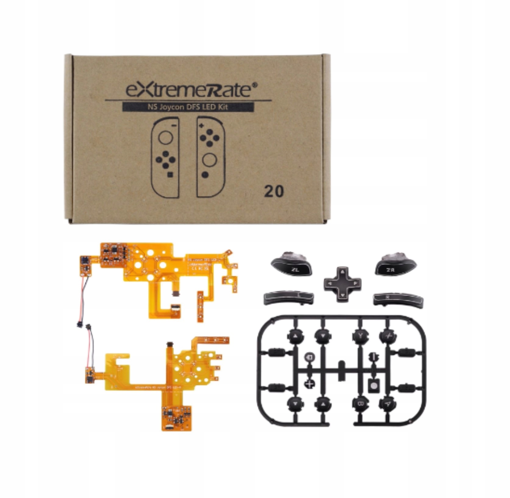 eXtremeRate Ns Joycon Dfs Led zestaw podświetleń