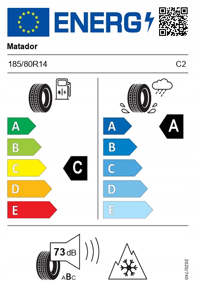 1x 185/80R14C Matador MPS400 102/100R 2024 Liczba opon w ofercie 1 szt.