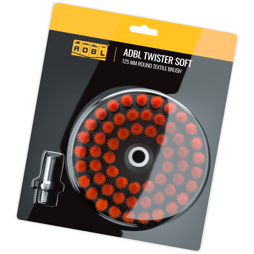 Adbl Twister Soft 125mm Miękka Szczotka Na Wkrętarkę Do Czyszczenia Foteli