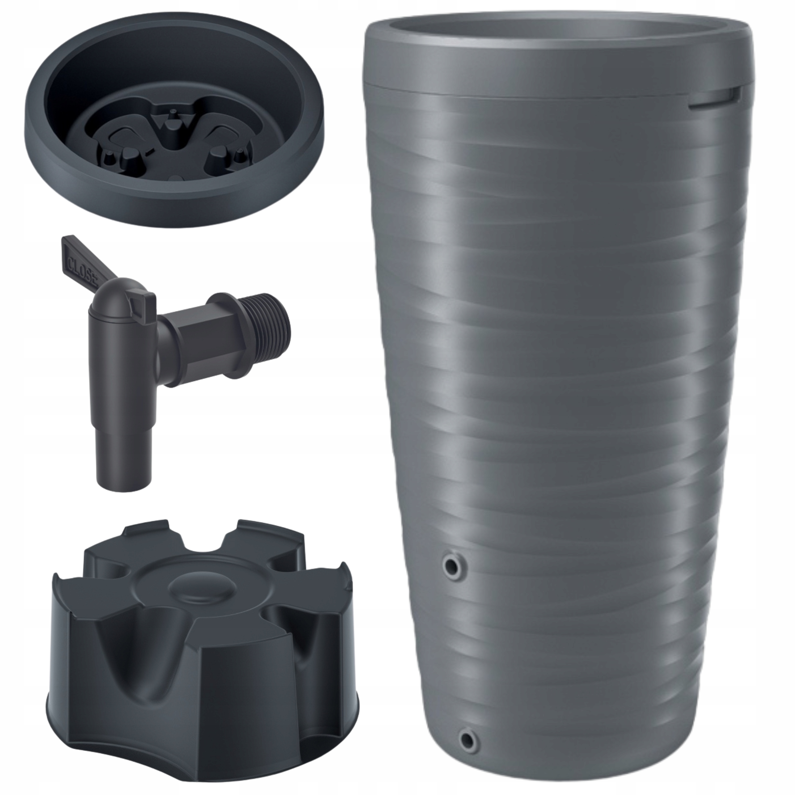 Pojemnik na deszczówkę wodę zbiornik 240l + KRANIK + PODSTAWA