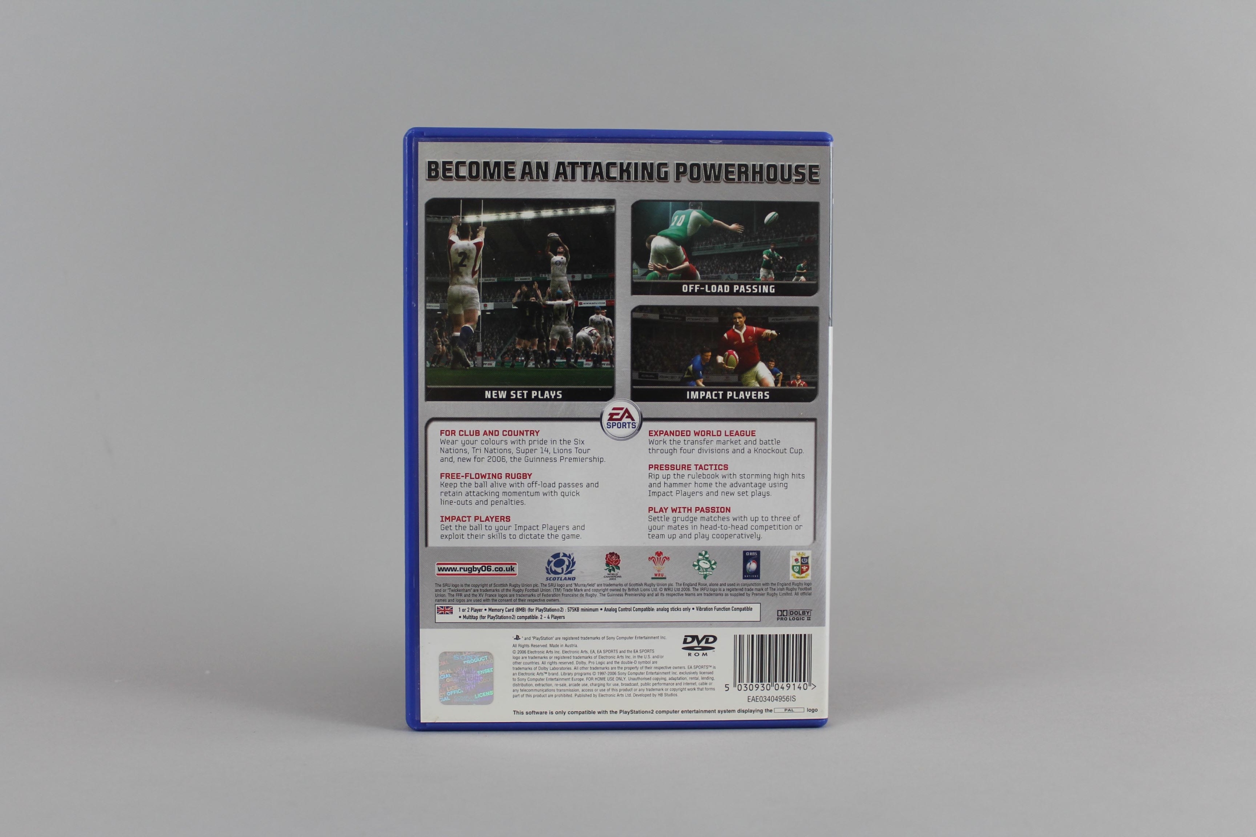 RUGBY 06 PS2 Tematyka sportowe