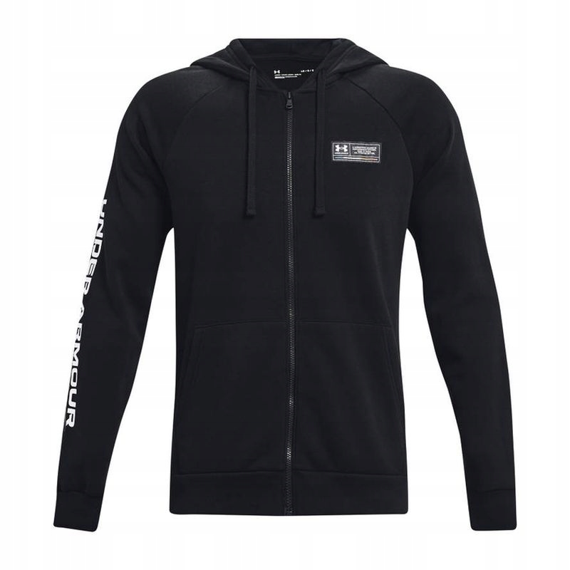 BLUZA UNDER ARMOUR RIVAL FLEECE CHROMA FZ HOODIE MEN BLACK S