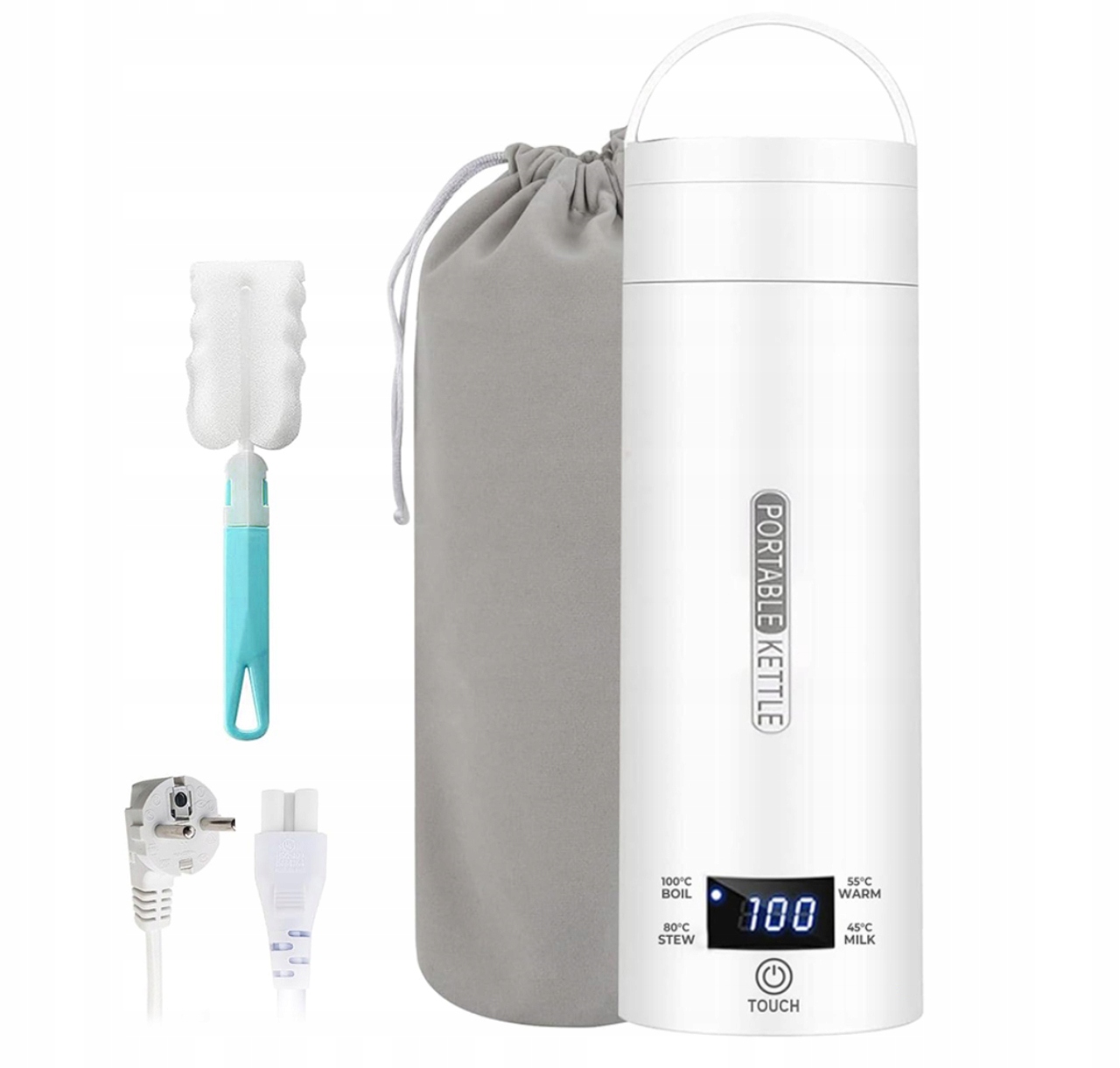 LCD Smart Cestovní Elektrická Konvice Hrnek 450ML 4 nastavitelné teploty