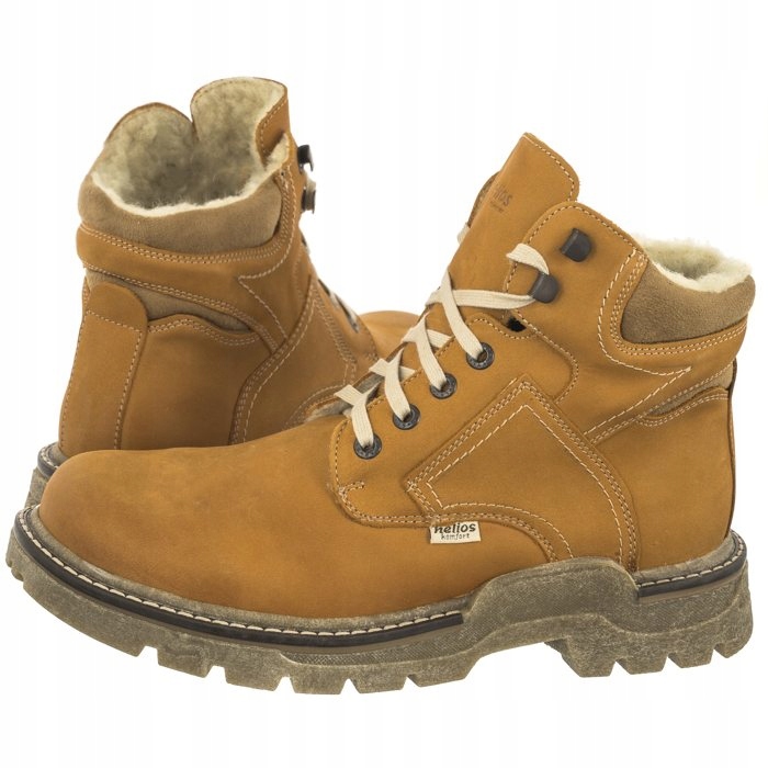 Dámské kožené trapery Helios Žluté 816