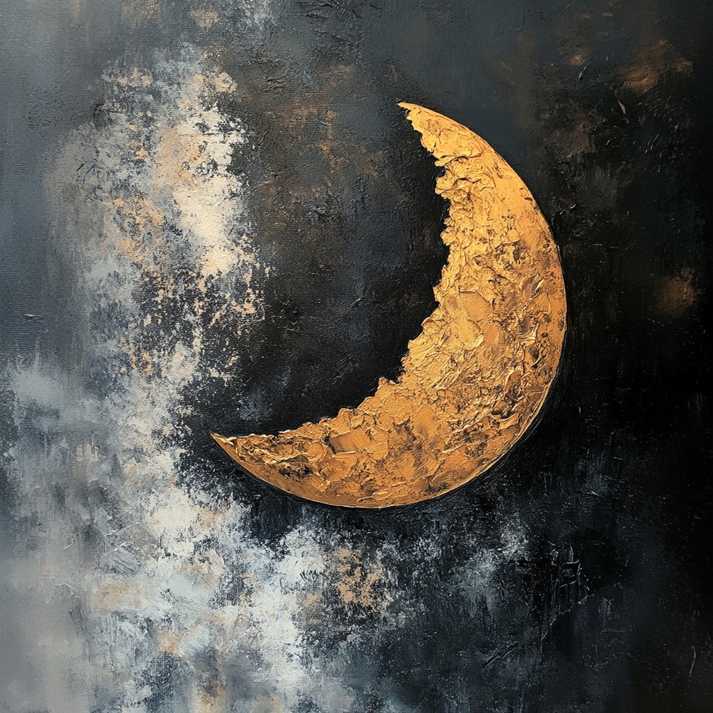 Obraz Na Plátně Canvas Abstrakce Nebe Noc Měsíc Nů Luna Kosmos 80x80