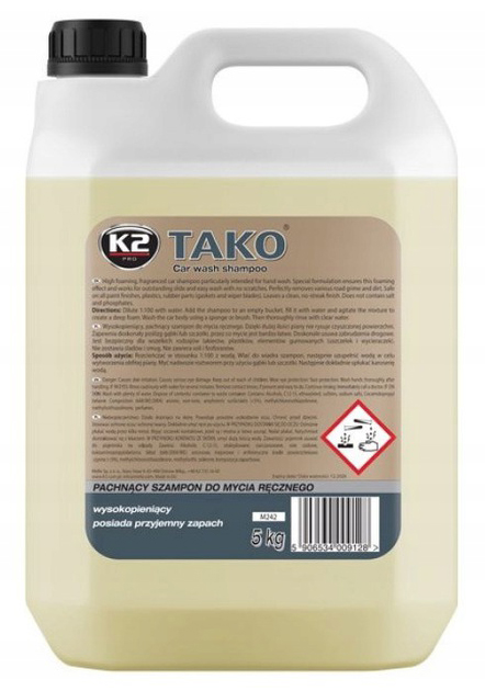 

K2 Tako Szampon Samochodowy Do Mycia Ręcznego 5KG