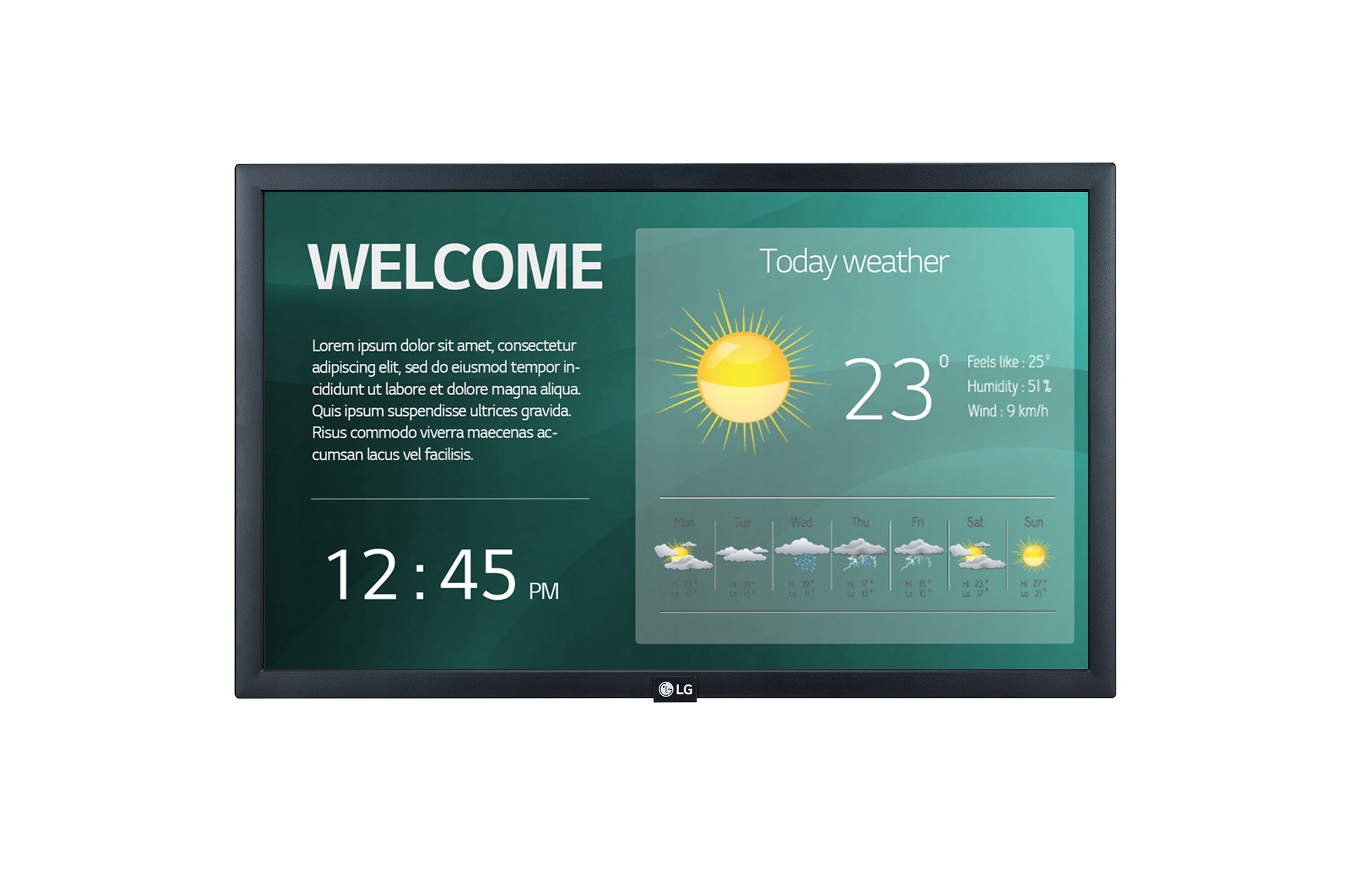 22" Lg Led 22SM3G Fhd, Ips, 250cd, 16/7