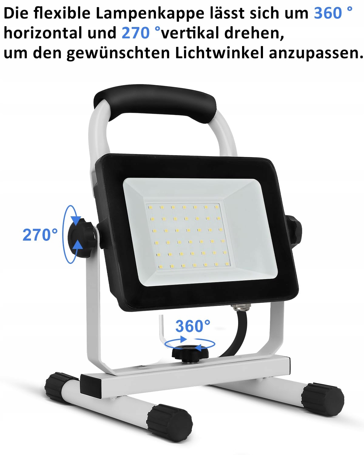 JOYDEER 4000 Lumen LED Lampa Robocza 40W Wodoodporna Z Regulacją — miniatura 4