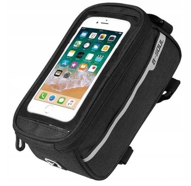 

Wodoodporna torba rowerowa z uchwytem na telefon