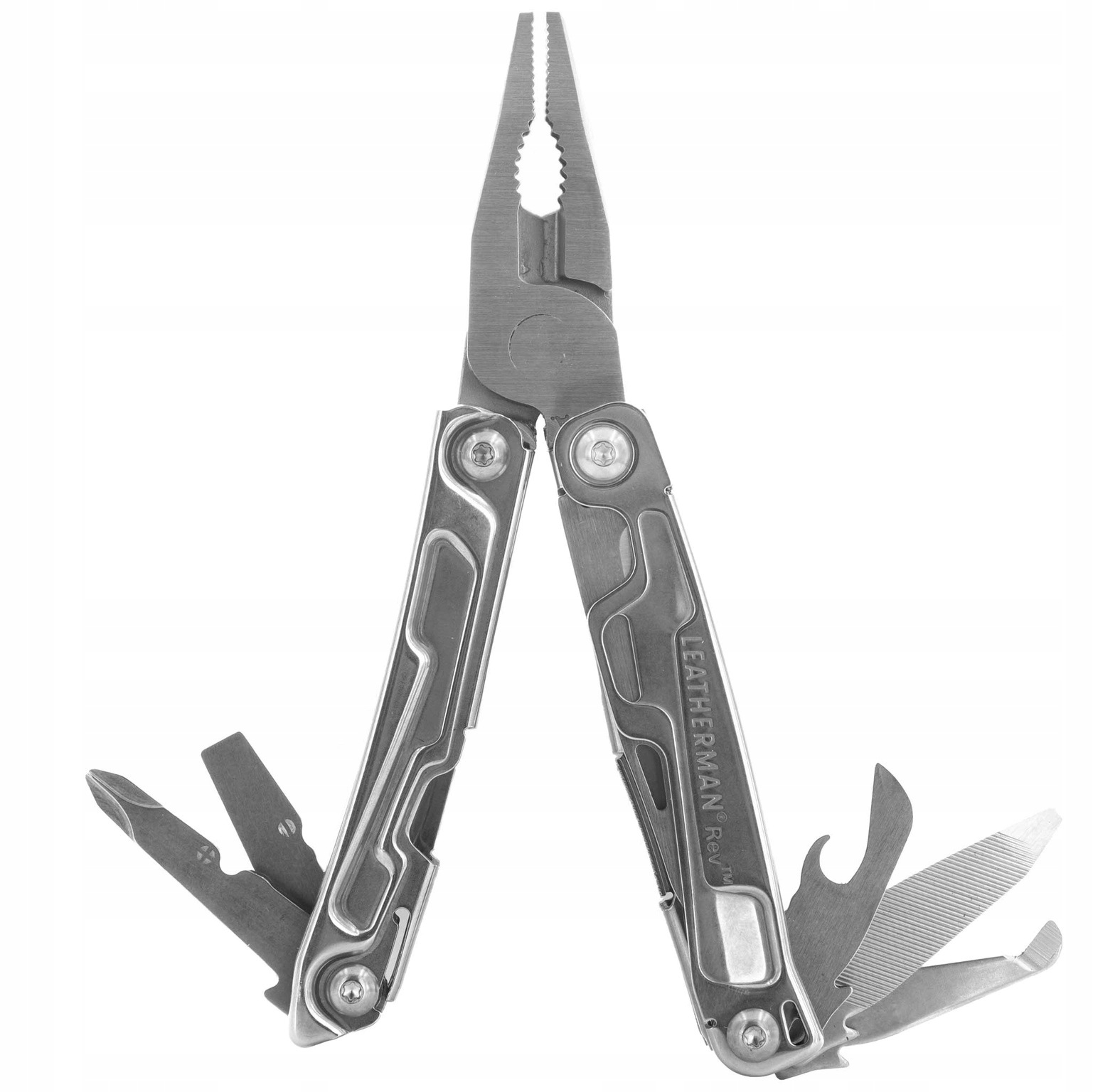 Multitool Leatherman Rev 832130 Srebrny Z Klipsem 14 Narzędzi