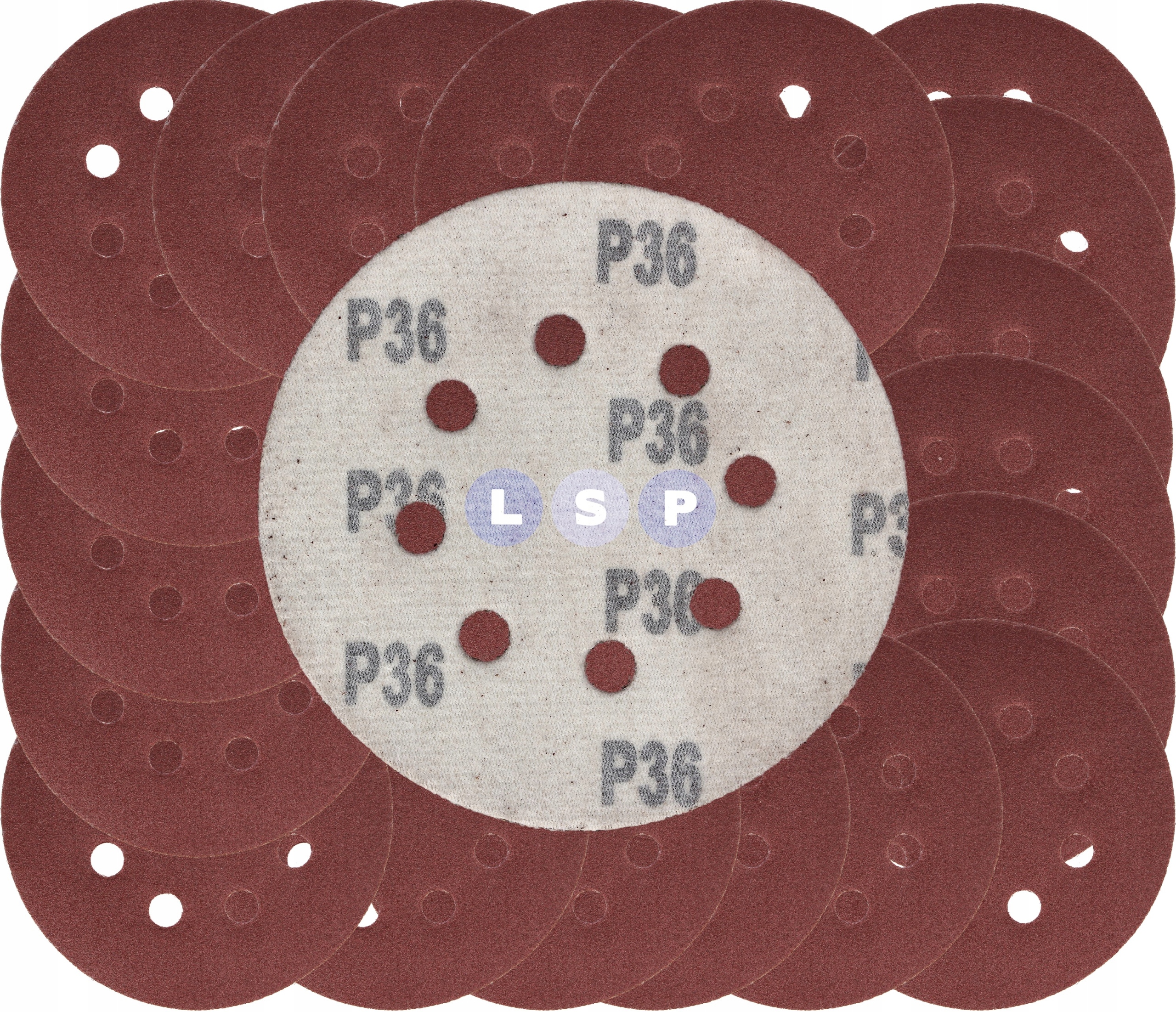 Papier Ścierny Z Otworami Na Rzep 125 Do Szlifierki Oscylacyjnej P36 20SZT