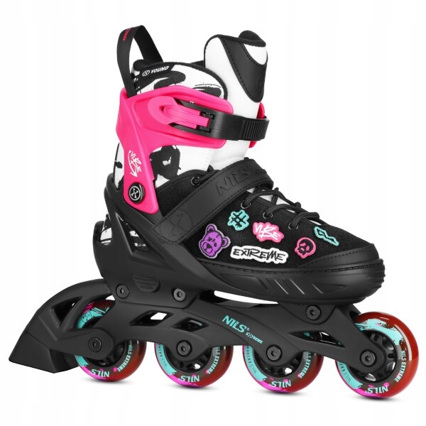 Kolečkové brusle Nils Extreme NA2053A Vibe růžové Velikost: XS(29-32)