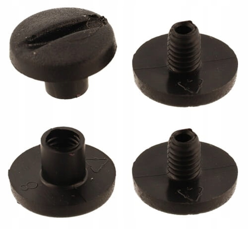 Plastové nýty Šroubovací 3.5 mm Průměr hlavy 12 mm Černé 100 ks