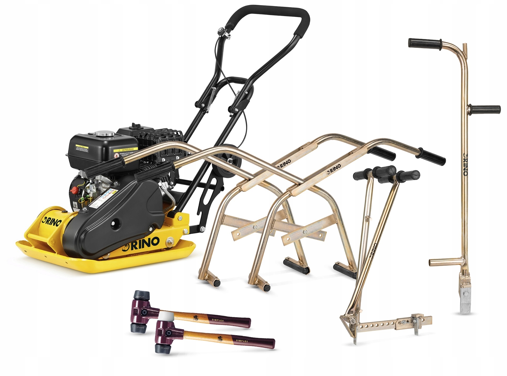 ZESTAW ZAGĘSZCZARKA 86 kg JEDNOKIERUNKOWA RINO Chwytak Młotki Imak Wyważak