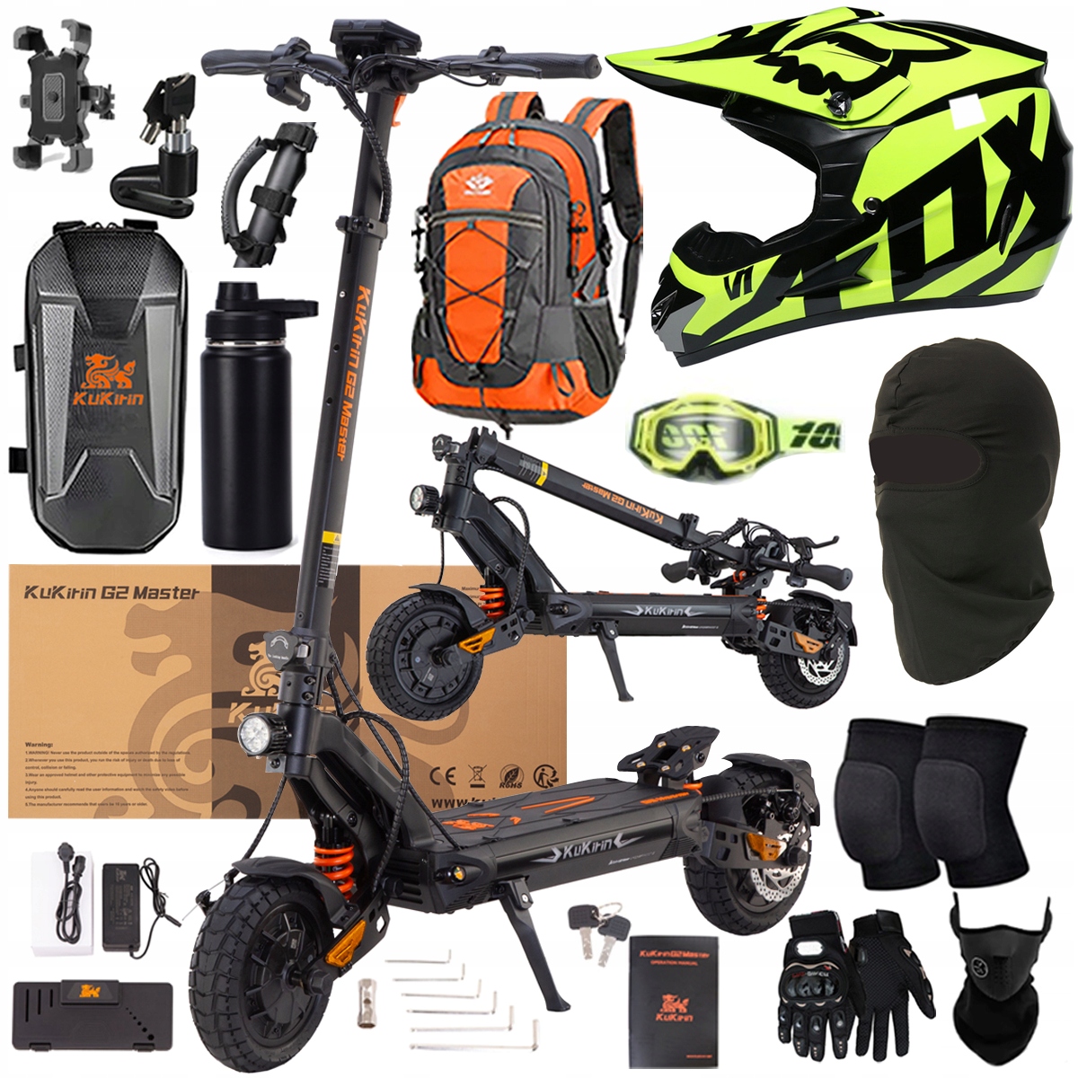 Kukirin G2 Master elektrické vozidlo 2000W 52V 20.8AH 70KM 60KM/H +Dárek