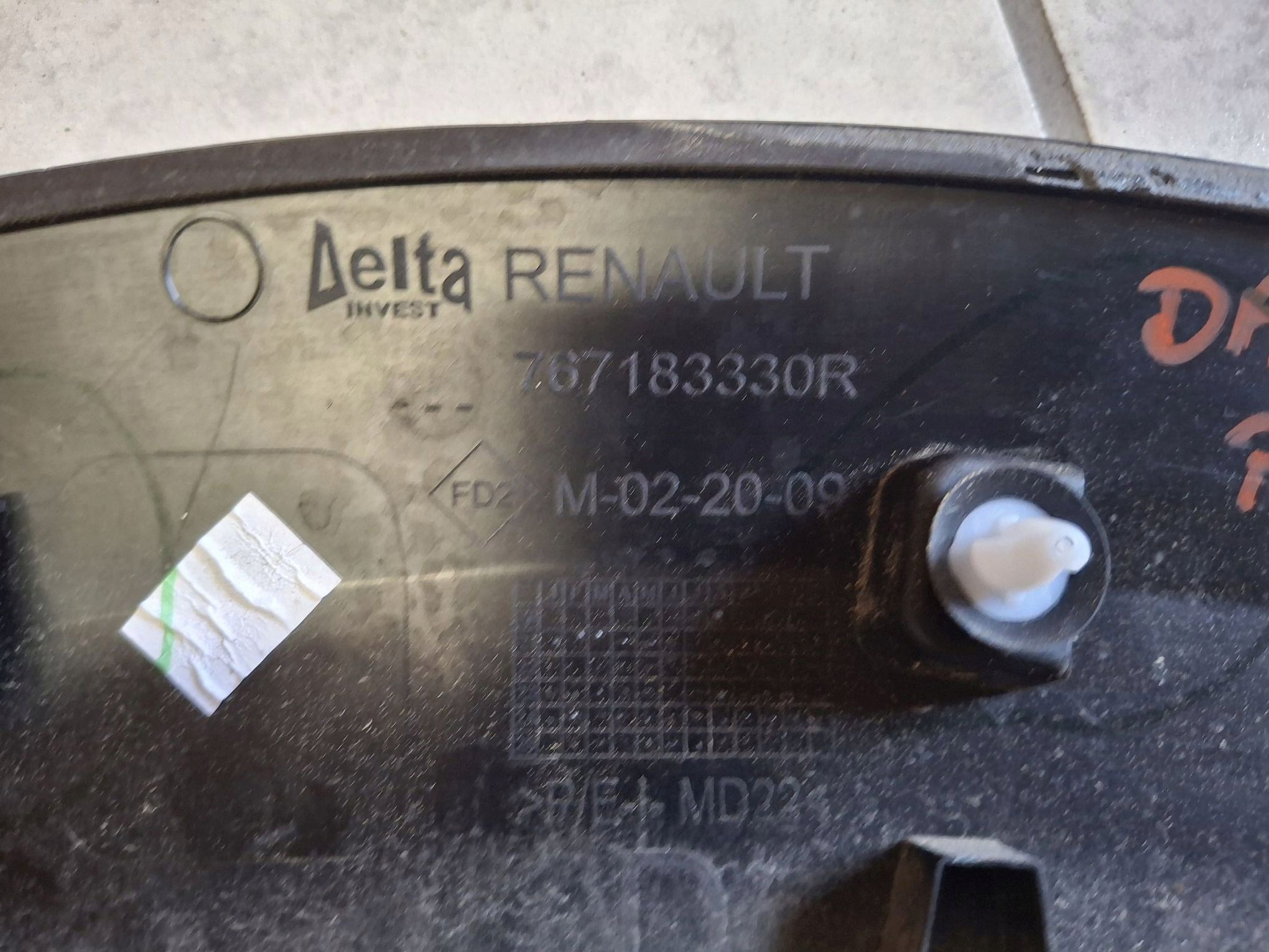 cap for fender rear right DACIA JOGGER 2021R->